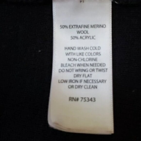 Nanette Lepore Long Black Sleeveless Knit Cardigan Vest Women's Sz M - Picture 6 of 6